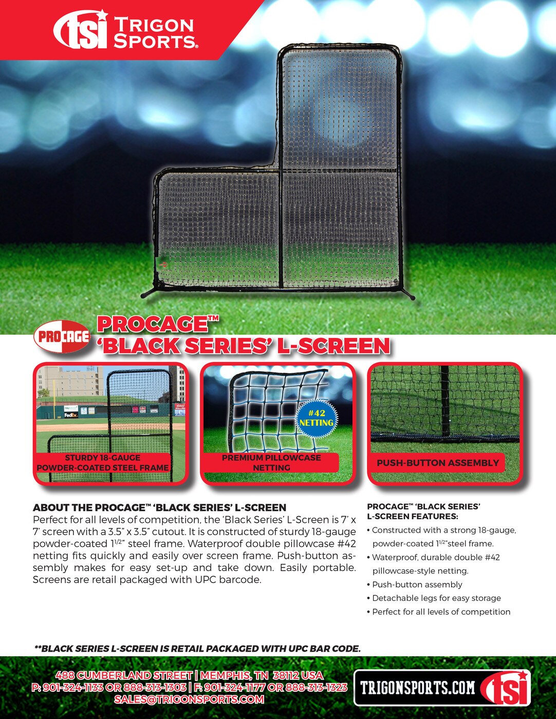 ProCage™ 'Black Series' L-Screen
